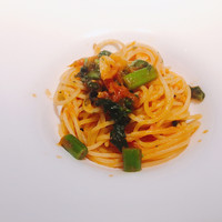 KAZAN - 桜海老と菜の花のトマトパスタ