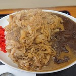 京都だるまや食堂 - スタミナカレー特大豚肉増し増しアップ