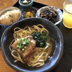 古謝そば屋 - そばセット ソーキそば 800円＋100円