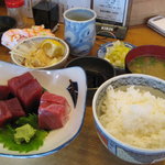 竹原 - まぐろ定食　1500円(税別)(2010.6)