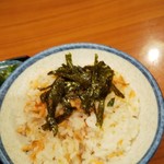 とんがらし - シャケめし（＋トロロ）