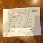 ショパン - 伝票。