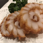 廣東料理 水蓮月 - 名物 イカの天ぷら お刺身用のアオリイカの天ぷら
