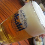 やきとり処地鶏屋 - まずはビールで