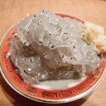 西尾さん - 朝採れ　生しらす刺