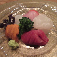 六雁 - お造り5点盛り