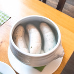 Franziskaner in der Au - Weisswurst白ソーセージ。見るからにうまそう。