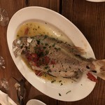 オステリア イマムラ - 鯛のアクアパッツア
