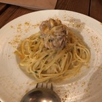 オステリア イマムラ - 白子とカラスミのスパゲッティーニ