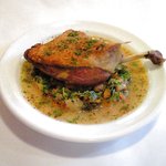ラミティエ - 本日のランチ 1200円 の鴨のコンフィー ガルビュール添え