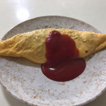キッチン貝殻 - オムライス（税込 550円）→ご飯少なめでお願いしました