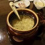 錦福 香港美食 - 豆腐と牛肉のスープ。