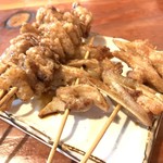 Kimu San - 皮、やげん軟骨素揚 1串130yen