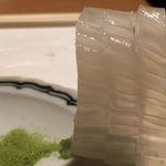 対馬のどぐろとイカ活き造り 博多 魚蔵 - 呼子のイカ活き造り　ぷりぷり