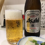 Rakki Hanten - 瓶ビール（550円）
      アサヒスーパードライの中瓶