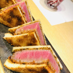 御料理 うえの - はあい(*^◯^*)頬張っちゃって！トロける肉汁♡フィレサンド！新地価格ですが、なにか？