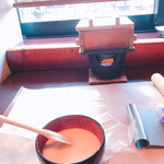 隆兵そば - 生地の段階から八つ橋作るよー (※お店とは無関係)