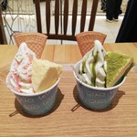 ルタオ - ラズベリーソースと抹茶のパルフェ