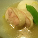 伊古奈 - 強肴　鶏・蕪・白菜・鞘隠元の炊き合わせ