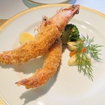 洋食 つばき - 車海老のフライ