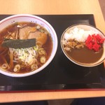 たかべん食堂 - 醤油ラーメン５００円・ミニカレー２００円