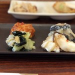 よねさん - 昼呑みセットの酒肴四種盛り