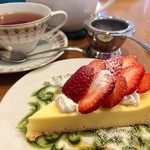 ふくろ工房 夢カフェ - 料理写真:いちごタルト&アールグレイティー