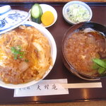 大村庵 - たぬき丼セット（温かい蕎麦）