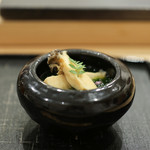あま木 - 鮑と筍 アオサの茶碗蒸し 卵白のみ☆