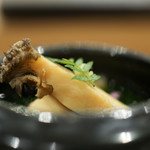 あま木 - 鮑と筍 アオサの茶碗蒸し 卵白のみ☆