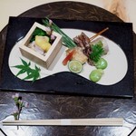個室割烹 寿司北大路 - 前菜から春らしい旬の食材がいっぱい