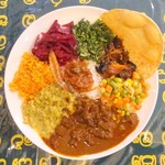 ロイヤルグリーン レストランアンドバー - 日替わりマトンカレー(上から)