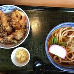 Oomura - 温うどん+天丼セット