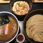 麺屋一燈 - 濃厚魚介つけ麺＋筍と焼きチーズご飯