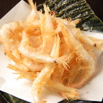 White shrimp tempura
