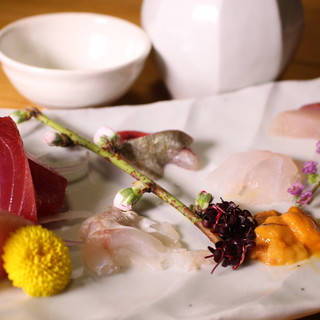 Sashimi platter with assorted local fish