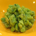 レンゲ - 鹿児島産 そら豆の炒め物　白トリュフ塩で