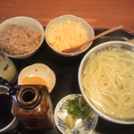 麦きり トクオカ - 【釜揚げうどん＋炊き込み御飯】