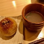 地葉 - 2019.3.  焼きおにぎり ＆ 鶏スープ