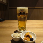 北海道増毛漁港直送遠藤水産 - ビール通常価格480円→HAPPY Hourで380円(2019年4月)