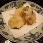 森本 - 鯛の白子の天ぷら生青海苔付き