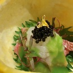 西麻布けんしろう - 夏蜜柑釜の牛肉素麺