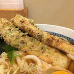 しぶそば - 大ちくわの磯辺揚げ天