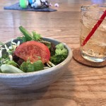 ひさご - ドリンク + サラダ