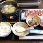 山小屋たぬき庵 - 鴨鍋定食 980円