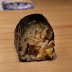 鮨 尚充 - 余市の鮟肝とスイカの奈良漬け・・他店でもこの組み合わせで何度も頂いていますが、美味しい。