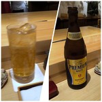 鮨 尚充 - ビールと梅酒ソーダ割