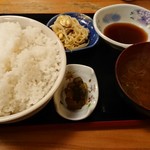 天ぷら・居酒屋 泉秀 - ランチのセット、ご飯大盛