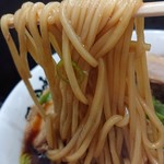 麺屋 丈六 - 高井田風中華そばの麺のアップ