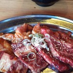 Yakiniku Shokudou Taiyou - Ａ定食のお肉　1000円（税別）